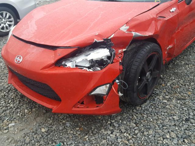 JF1ZNAA19D1704306 - 2013 TOYOTA SCION FR-S RED photo 9