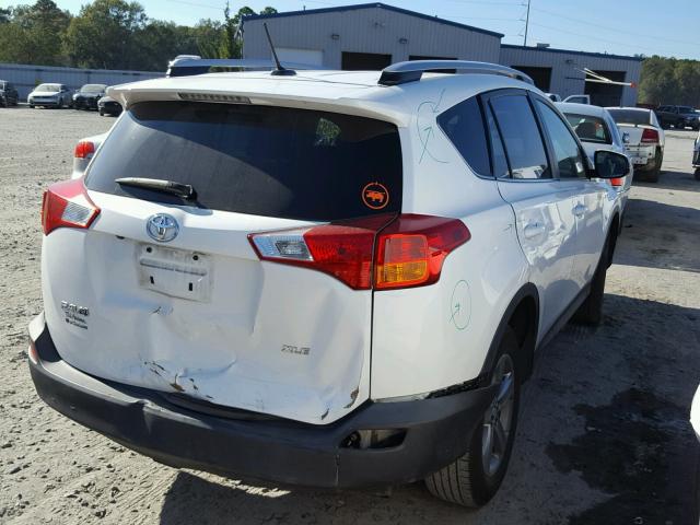 2T3WFREV5FW161546 - 2015 TOYOTA RAV4 XLE WHITE photo 4