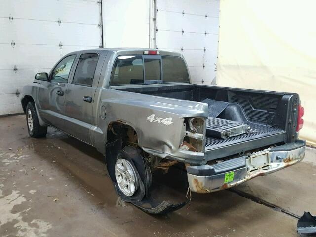 1D7HW48K25S164494 - 2005 DODGE DAKOTA QUA GRAY photo 3