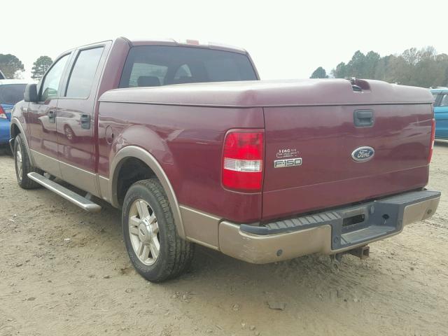 1FTPW12504KD40979 - 2004 FORD F150 SUPER MAROON photo 3