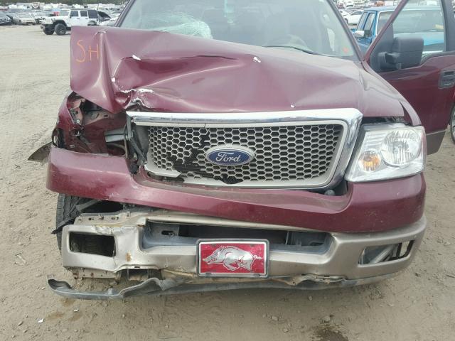 1FTPW12504KD40979 - 2004 FORD F150 SUPER MAROON photo 7