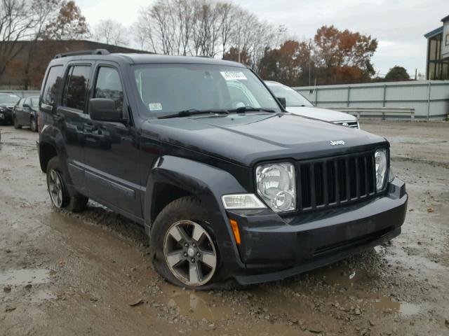 1J8GN28K88W236219 - 2008 JEEP LIBERTY SP BLACK photo 1