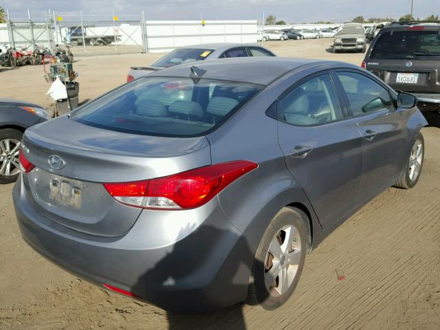 KMHDH4AEXBU113893 - 2011 HYUNDAI ELANTRA GL SILVER photo 4