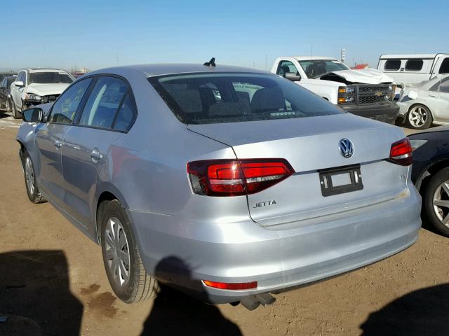 3VW267AJ7GM290281 - 2016 VOLKSWAGEN JETTA S SILVER photo 3