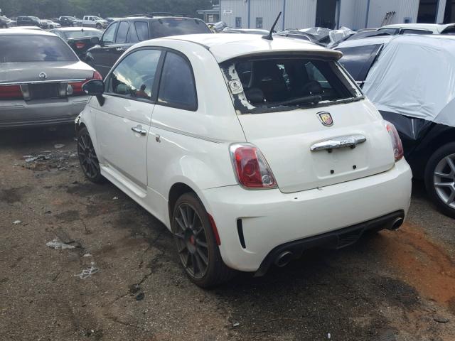 3C3CFFFH0DT623093 - 2013 FIAT 500 ABARTH WHITE photo 3