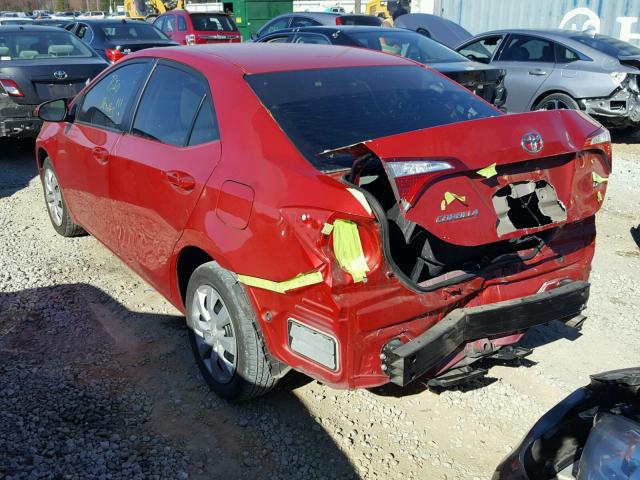 2T1BURHE1FC409995 - 2015 TOYOTA COROLLA L RED photo 3