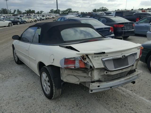 1C3EL75R64N323740 - 2004 CHRYSLER SEBRING GT WHITE photo 3