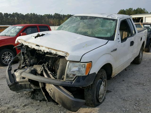 1FTEX1CW2AFC88402 - 2010 FORD F150 SUPER WHITE photo 2