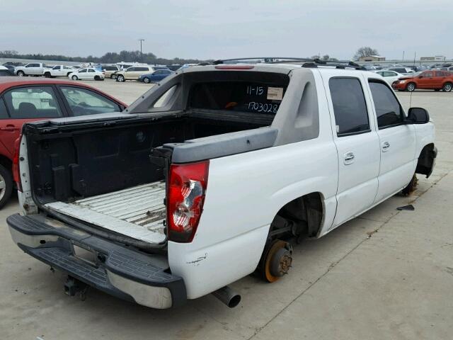 3GNEC12T14G207502 - 2004 CHEVROLET AVALANCHE WHITE photo 4