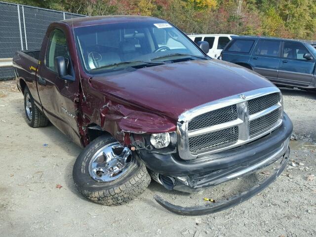 1D7HA16KX3J542953 - 2003 DODGE RAM 1500 S BURGUNDY photo 1