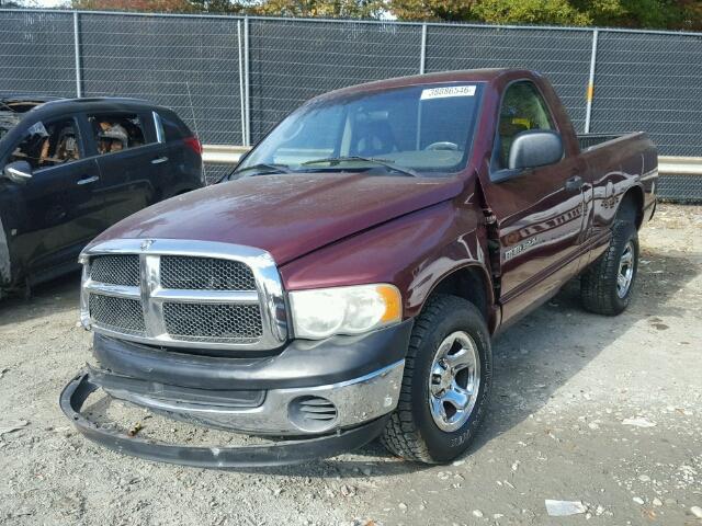 1D7HA16KX3J542953 - 2003 DODGE RAM 1500 S BURGUNDY photo 2