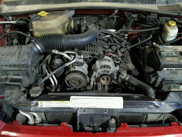 1J4GL48K27W500570 - 2007 JEEP LIBERTY SP RED photo 7