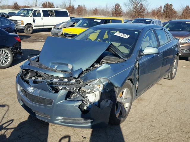 1G1ZJ57B594130640 - 2009 CHEVROLET MALIBU 2LT BLUE photo 2