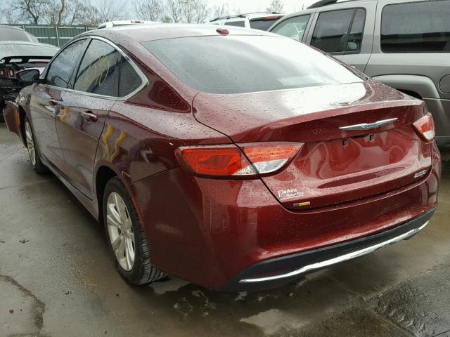 1C3CCCAB3FN687285 - 2015 CHRYSLER 200 LIMITE RED photo 3