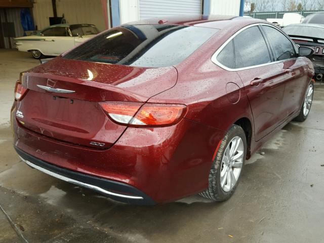 1C3CCCAB3FN687285 - 2015 CHRYSLER 200 LIMITE RED photo 4