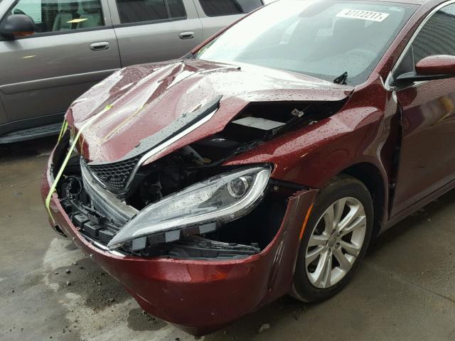 1C3CCCAB3FN687285 - 2015 CHRYSLER 200 LIMITE RED photo 9