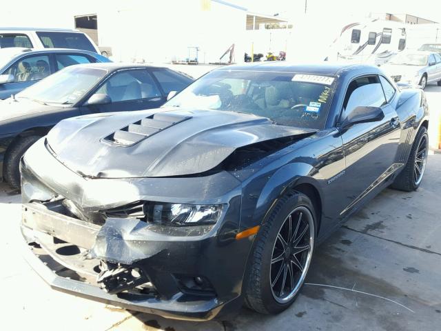 2G1FH1EJ8F9171578 - 2015 CHEVROLET CAMARO SS CHARCOAL photo 2