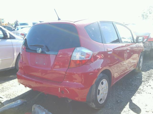JHMGE8H35DC025329 - 2013 HONDA FIT RED photo 4