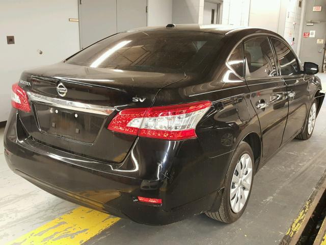 3N1AB7AP2FY322644 - 2015 NISSAN SENTRA S BLACK photo 4