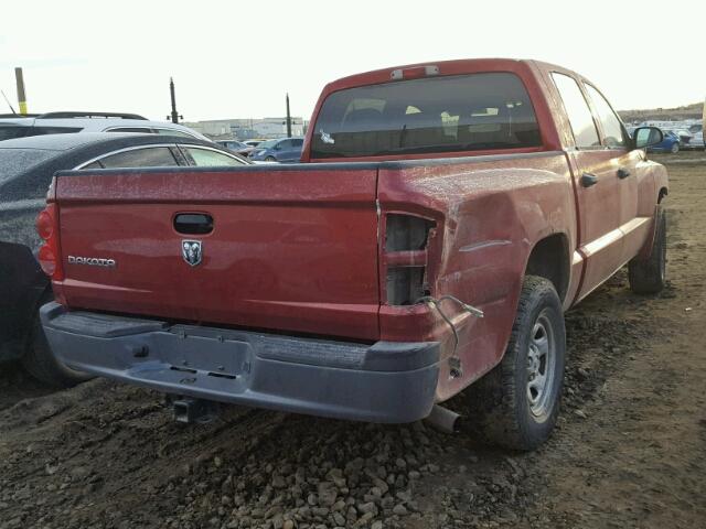 1D7HE28K86S566254 - 2006 DODGE DAKOTA QUA RED photo 4