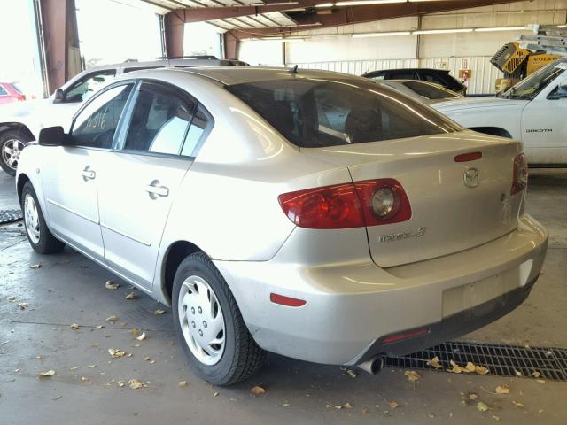 JM1BK12F741155137 - 2004 MAZDA 3 I SILVER photo 3