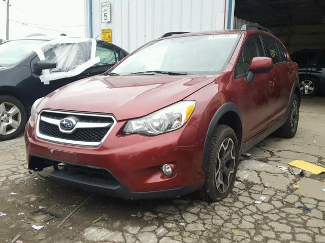 JF2GPACCXD2854138 - 2013 SUBARU XV CROSSTR MAROON photo 2