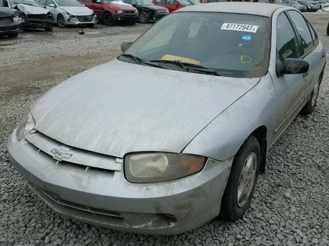 1G1JC52F737100546 - 2003 CHEVROLET CAVALIER SILVER photo 2