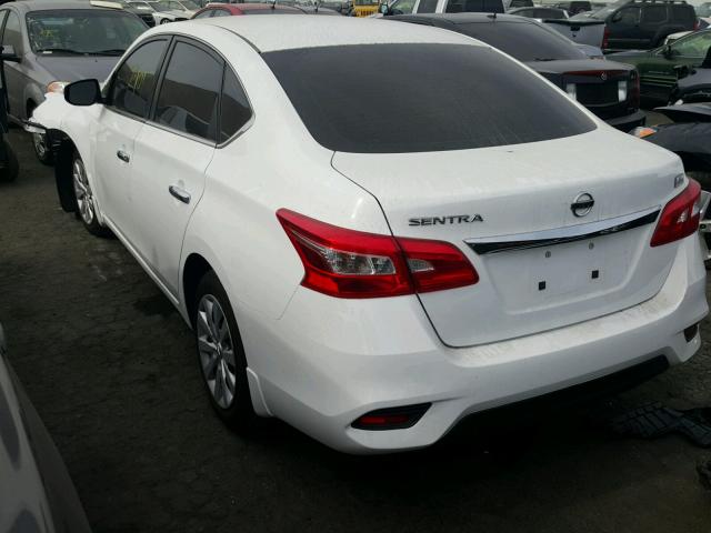 3N1AB7APXGY326295 - 2016 NISSAN SENTRA S WHITE photo 3