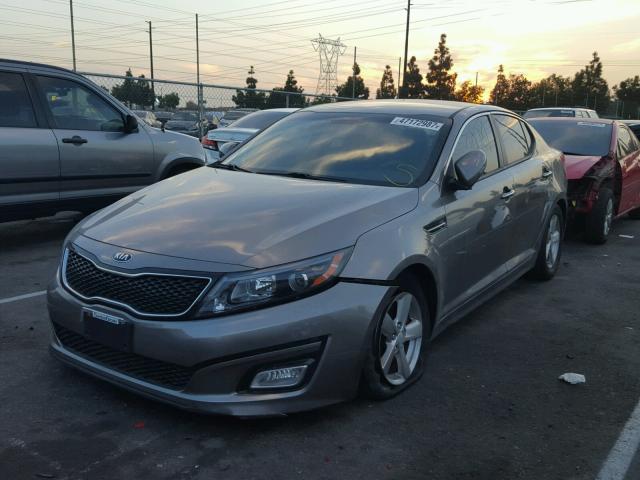 5XXGM4A73FG465353 - 2015 KIA OPTIMA LX GRAY photo 2