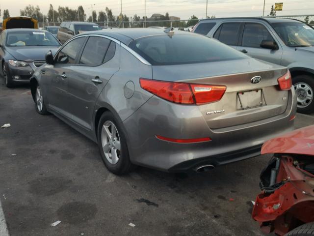 5XXGM4A73FG465353 - 2015 KIA OPTIMA LX GRAY photo 3