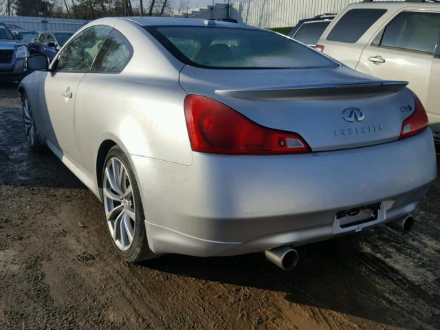 JNKCV64E58M116336 - 2008 INFINITI G37 BASE SILVER photo 3