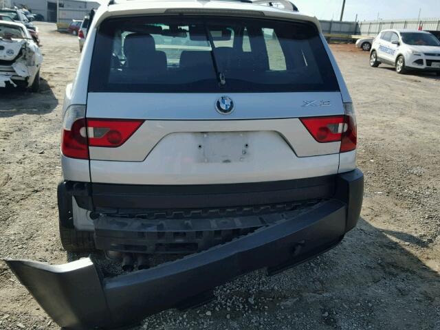 WBXPA73474WC35555 - 2004 BMW X3 2.5I SILVER photo 9