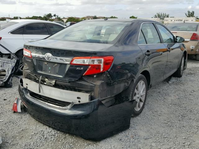 4T4BF1FK1CR211650 - 2012 TOYOTA CAMRY BASE BLACK photo 4