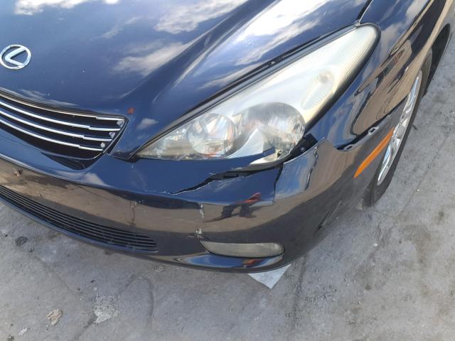 JTHBA30G345009917 - 2004 LEXUS ES 330 BLUE photo 9