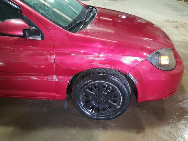 1G1AD5F5XA7225052 - 2010 CHEVROLET COBALT 1LT MAROON photo 9