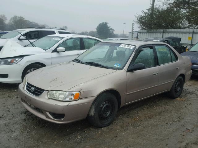 2T1BR12E91C383991 - 2001 TOYOTA COROLLA TAN photo 2