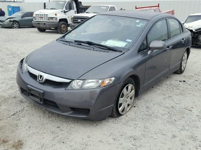 2HGFA16599H520966 - 2009 HONDA CIVIC LX GRAY photo 2