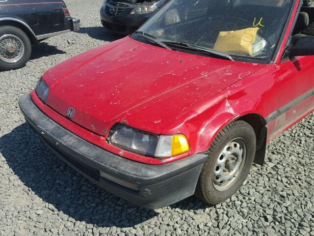 2HGED6340MH555139 - 1991 HONDA CIVIC RED photo 10