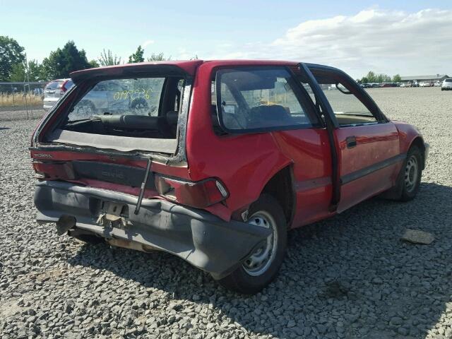 2HGED6340MH555139 - 1991 HONDA CIVIC RED photo 4