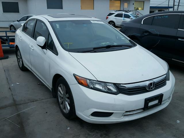 2HGFB2F87CH509288 - 2012 HONDA CIVIC EX WHITE photo 1