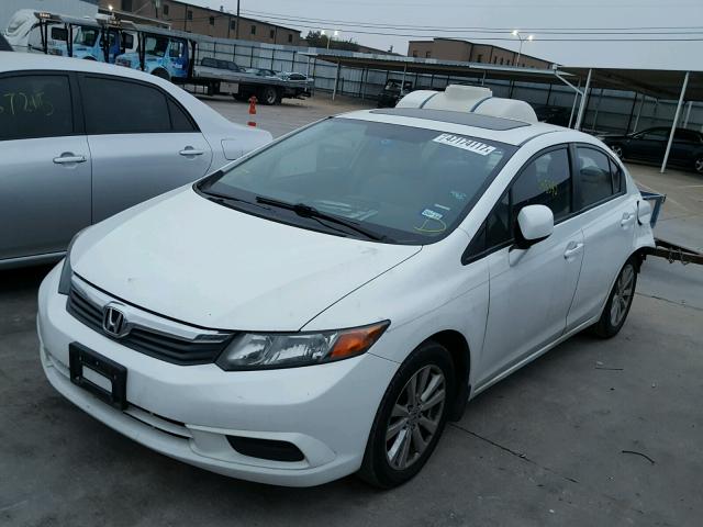 2HGFB2F87CH509288 - 2012 HONDA CIVIC EX WHITE photo 2