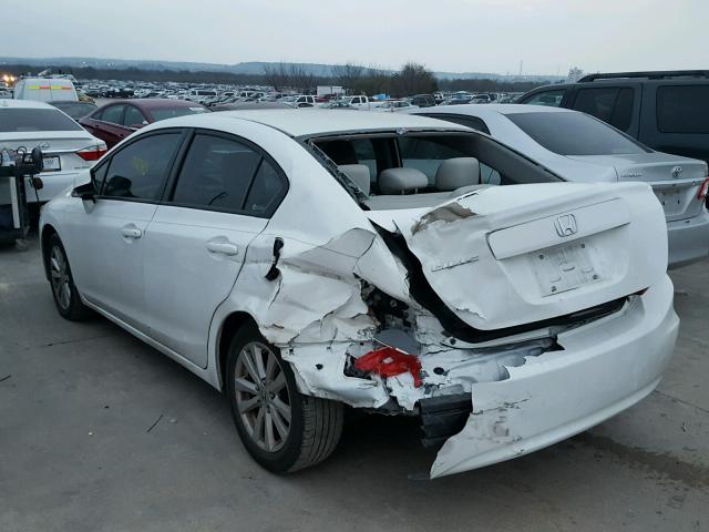 2HGFB2F87CH509288 - 2012 HONDA CIVIC EX 白色 照片 3