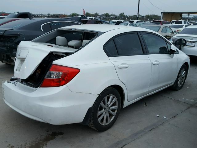 2HGFB2F87CH509288 - 2012 HONDA CIVIC EX WHITE photo 4