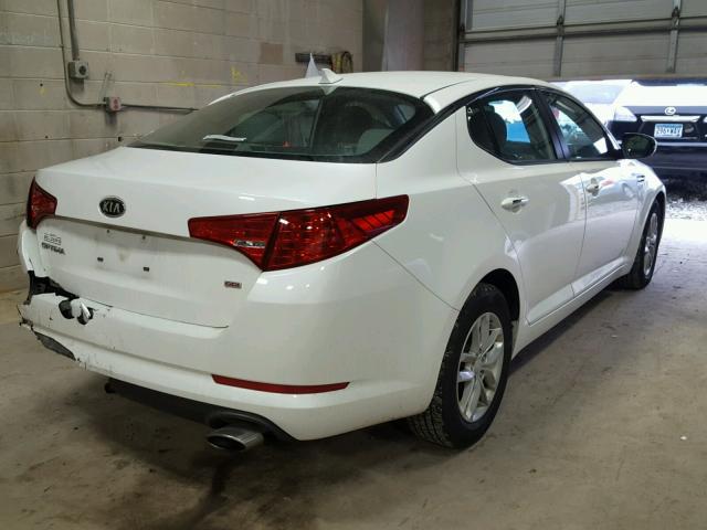 KNAGM4A75C5294604 - 2012 KIA OPTIMA LX WHITE photo 4