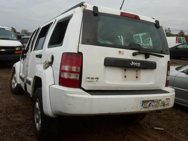 1J4PN2GK1BW593266 - 2011 JEEP LIBERTY SP WHITE photo 3