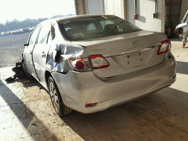 2T1BU4EEXCC823540 - 2012 TOYOTA COROLLA BA SILVER photo 3