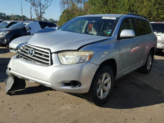 JTEDS41A982030068 - 2008 TOYOTA HIGHLANDER SILVER photo 2