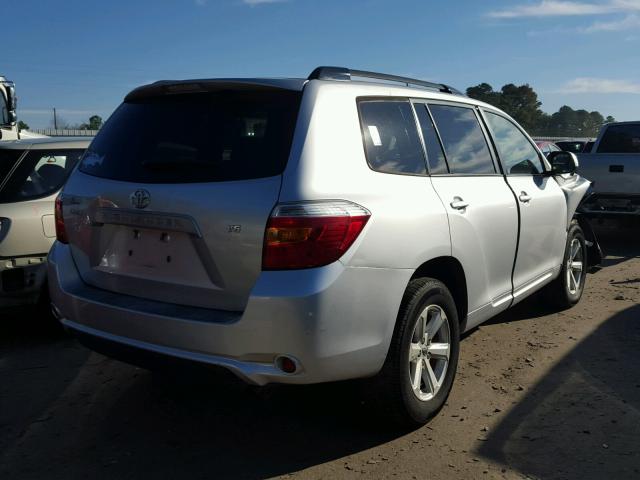 JTEDS41A982030068 - 2008 TOYOTA HIGHLANDER SILVER photo 4