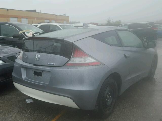 JHMZF1D65BS800759 - 2011 HONDA CR-Z EX SILVER photo 4