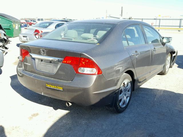 19XFA1F52AE067434 - 2010 HONDA CIVIC LX GRAY photo 4